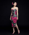 All-Over Print Women's Back Cross Cami Dress