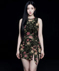 All-Over Print Women's Sleeveless Bodysuit Dress