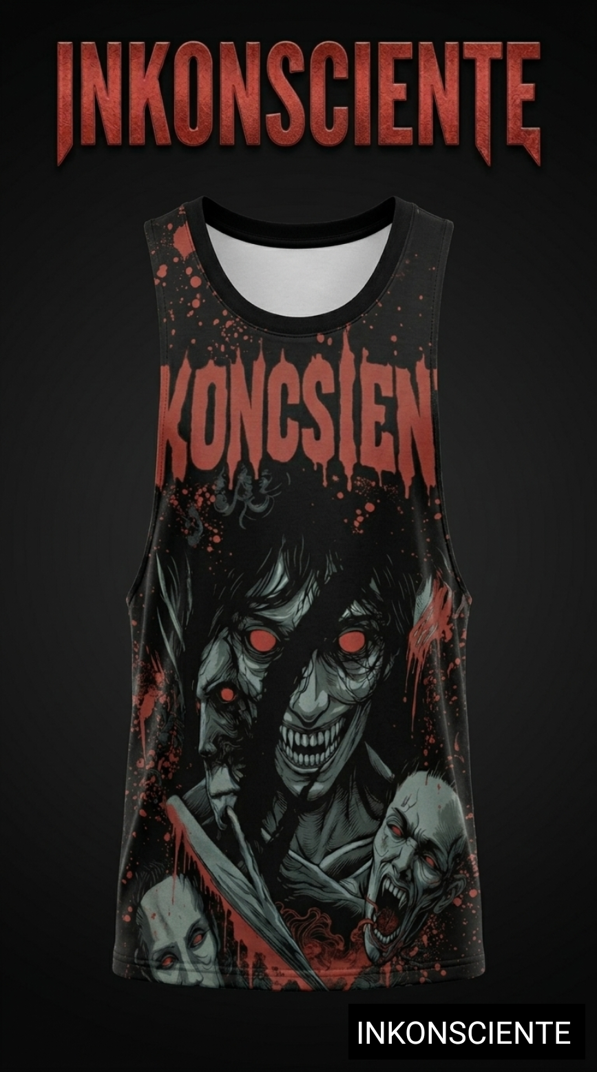 All-Over Print Men's O-neck Long Tank Top
