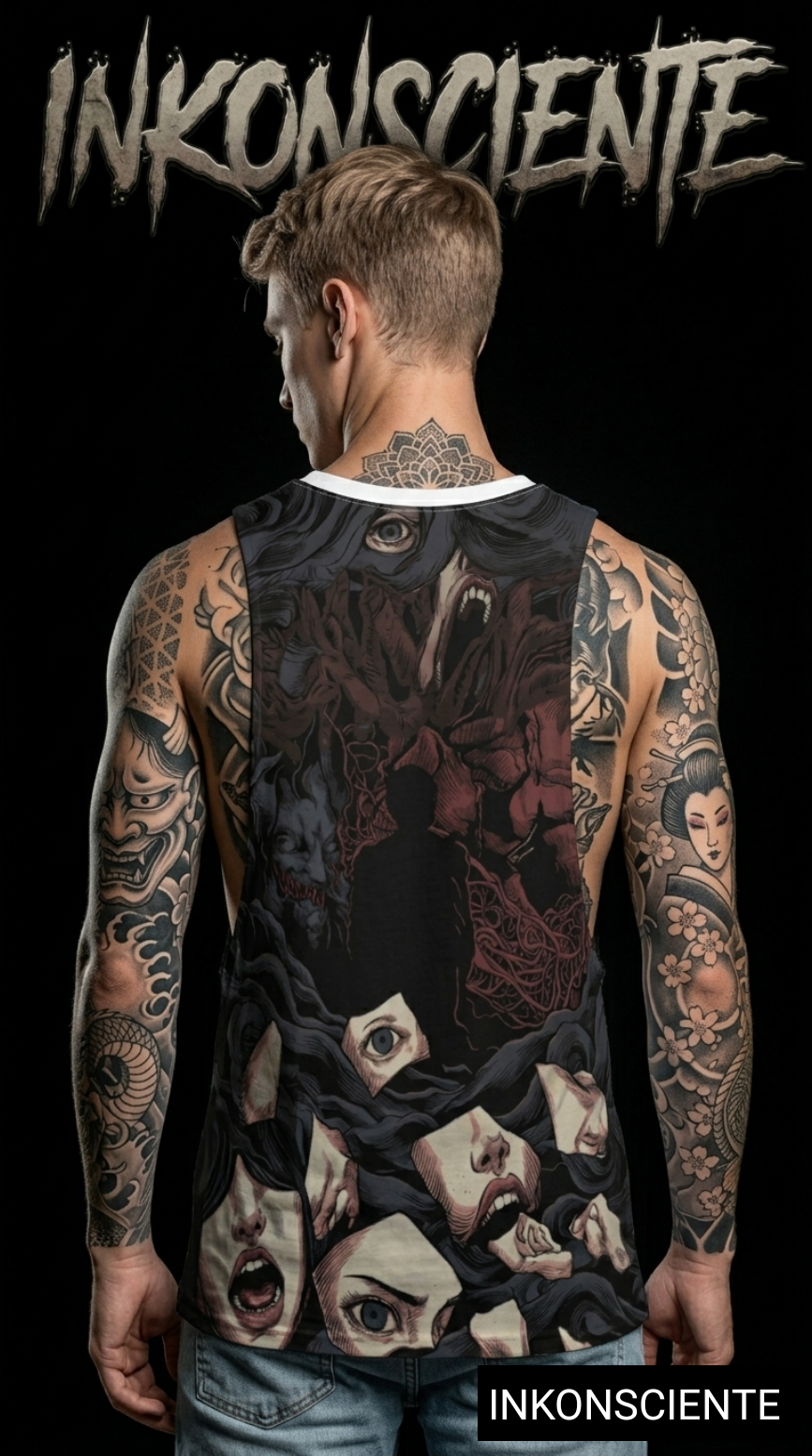 All-Over Print Men's O-neck Long Tank Top