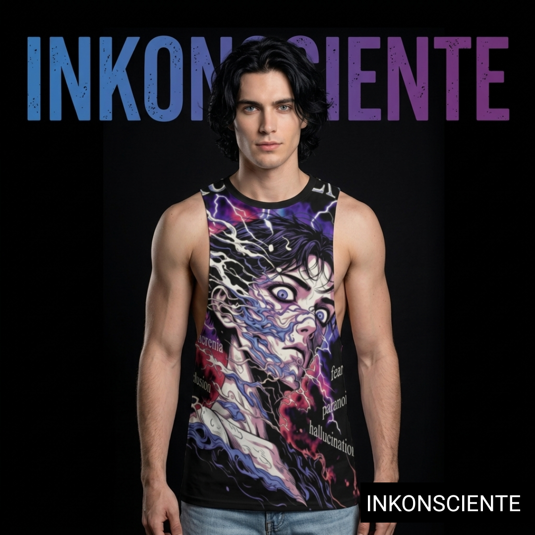All-Over Print Men's O-neck Long Tank Top