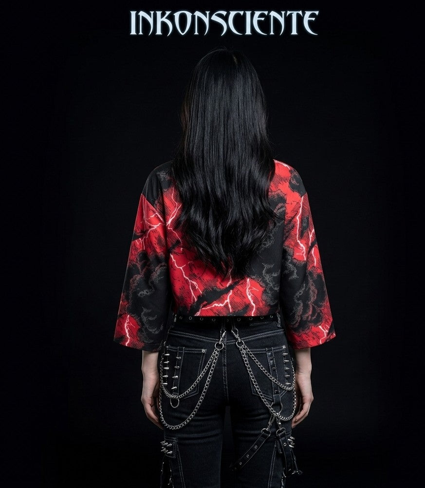 All-Over Print Women's Cropped Jacket | 245GSM Cotton