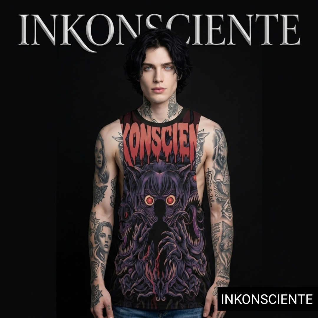 All-Over Print Men's O-neck Long Tank Top