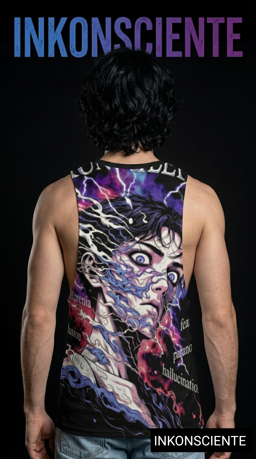 All-Over Print Men's O-neck Long Tank Top