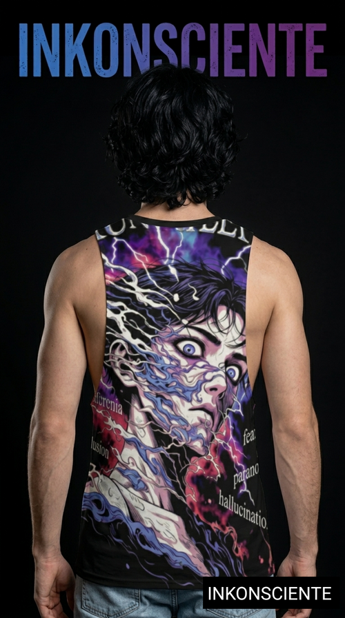 All-Over Print Men's O-neck Long Tank Top