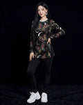 All-Over Print Women's Side Split T-shirt Set
