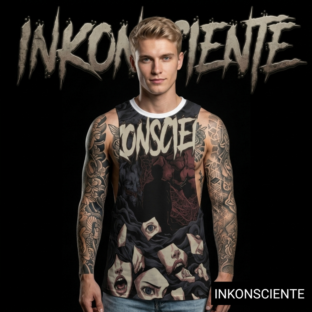 All-Over Print Men's O-neck Long Tank Top