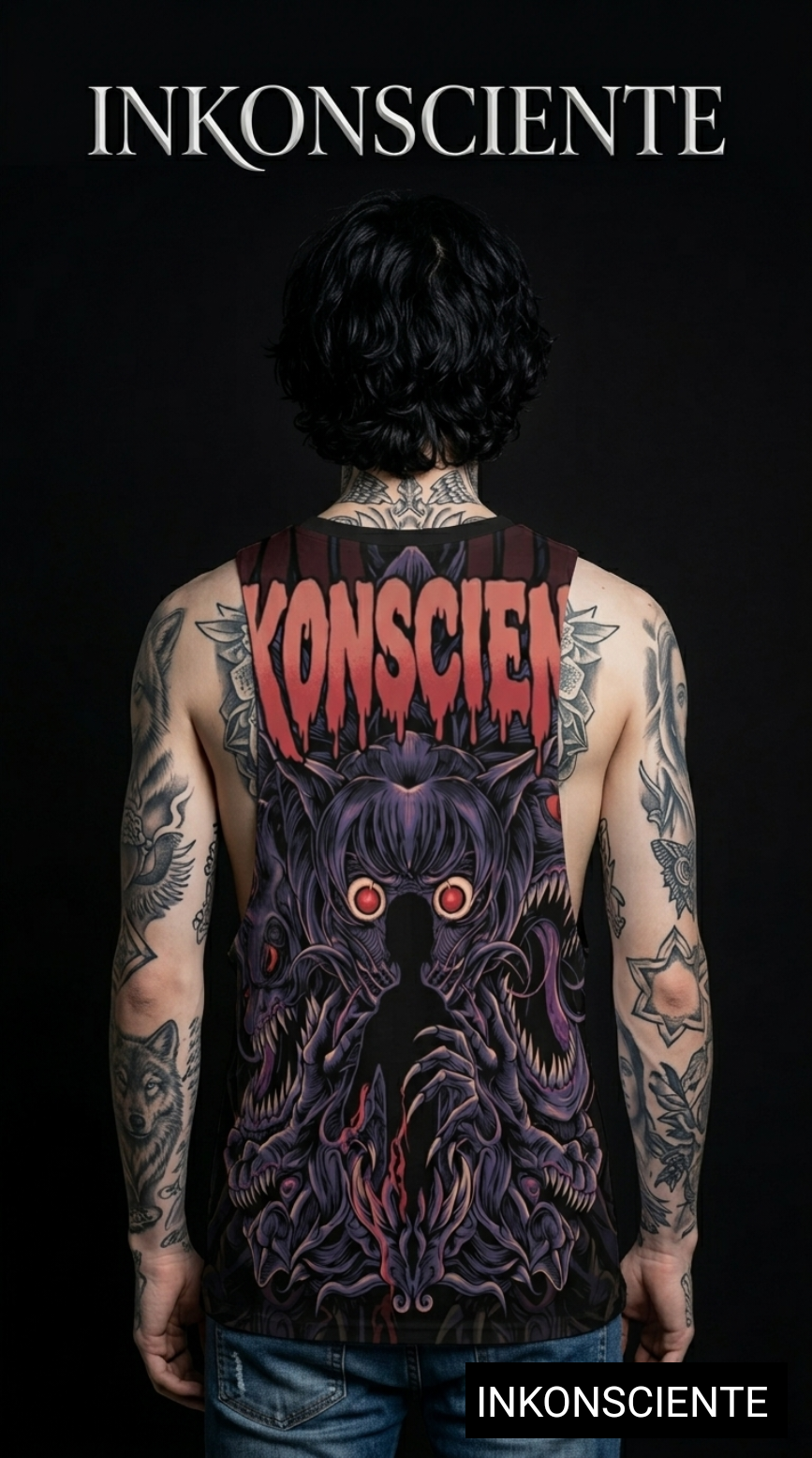 All-Over Print Men's O-neck Long Tank Top